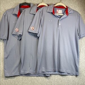 Lot of 3 Chic Fil A polo shirts workwear M liquid knit texture